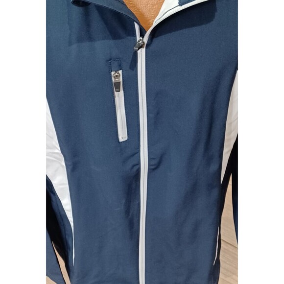 Team 365 Icon Colorblock Softshell Full Zip Jacket Men's XL Blue White TT82 NEW - Picture 2 of 8
